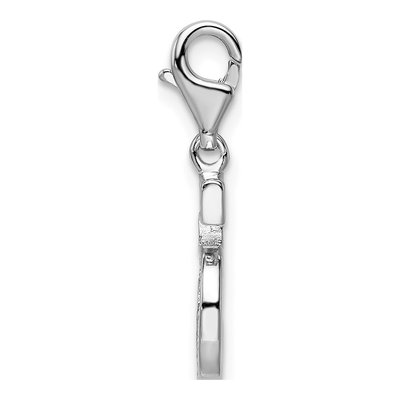 Sterling Silver CZ Numeral Charm – view 3
