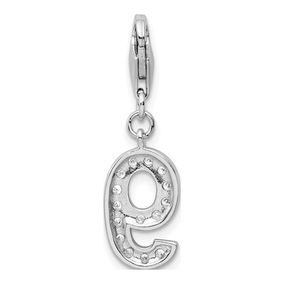 Sterling Silver CZ Numeral Charm – view 4