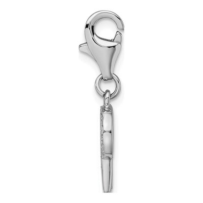 Sterling Silver CZ Letter P Charm – view 3