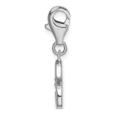 Sterling Silver CZ Letter S Charm – view 3