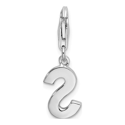 Sterling Silver CZ Letter S Charm – view 4