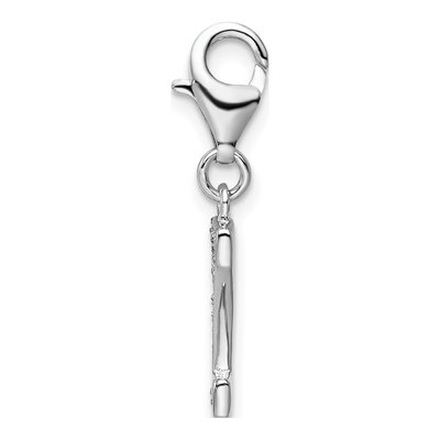 Sterling Silver CZ Letter Z Charm – view 3