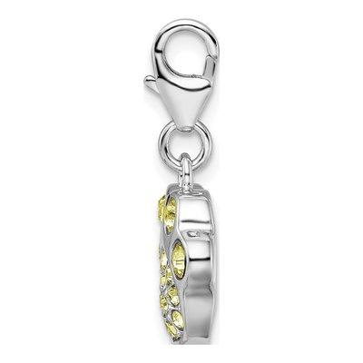 Sterling Silver CZ Paw Print Charm – view 3