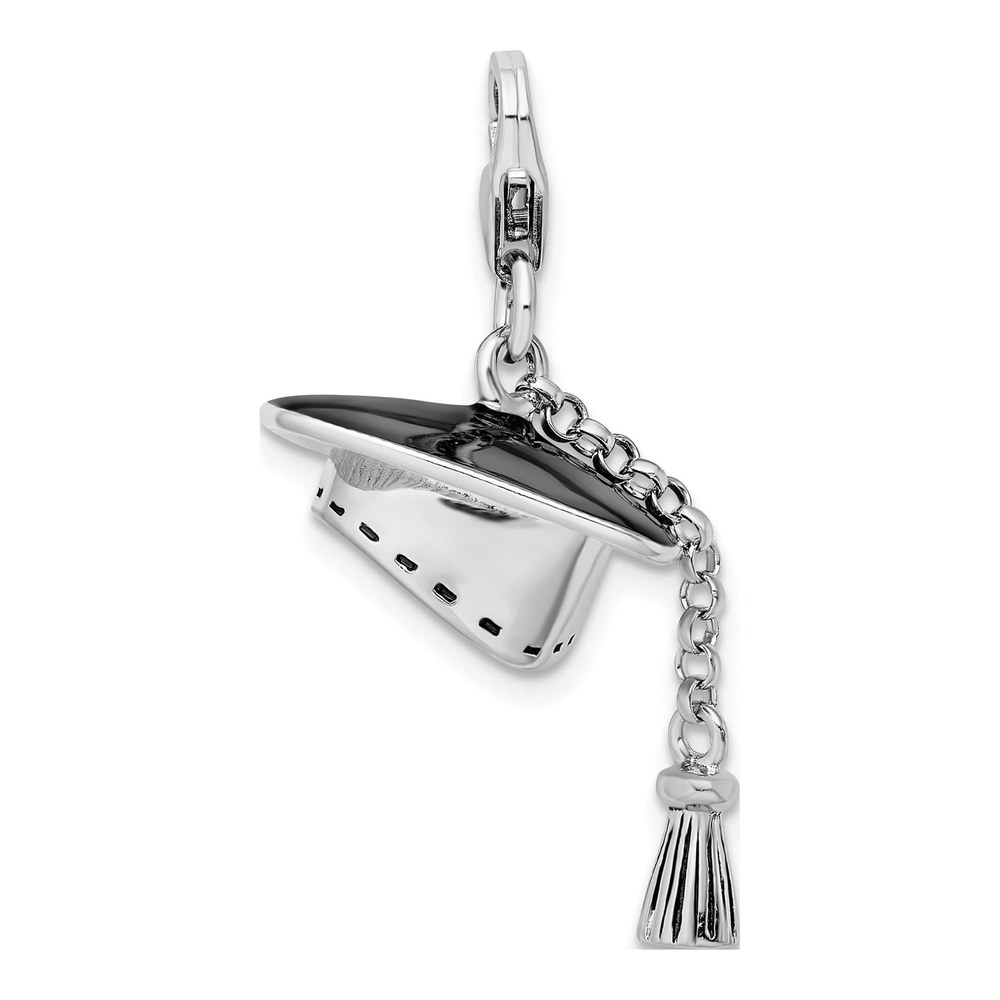Sterling Silver Graduation Cap Charm