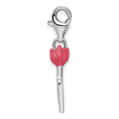 Sterling Silver Bullseye Heart Arrow Charm – view 3