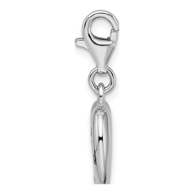 Sterling Silver CZ Baby on Board Heart Charm – view 3