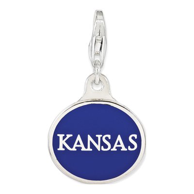 Sterling Silver KU Enamel Charm