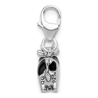 Sterling Silver 3-D Enamel Cow Charm – view 4