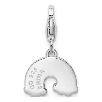 Sterling Silver Rainbow Enamel Charm – view 4