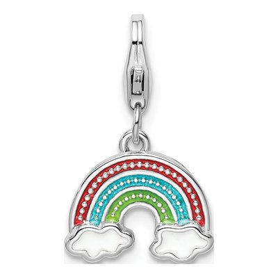 Sterling Silver Rainbow Enamel Charm