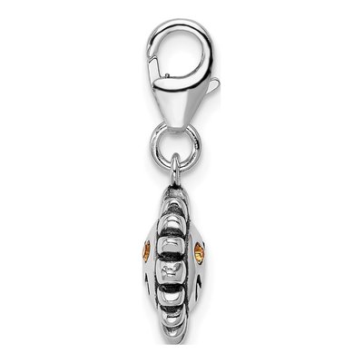 Sterling Silver Crystal Sun Charm – view 3