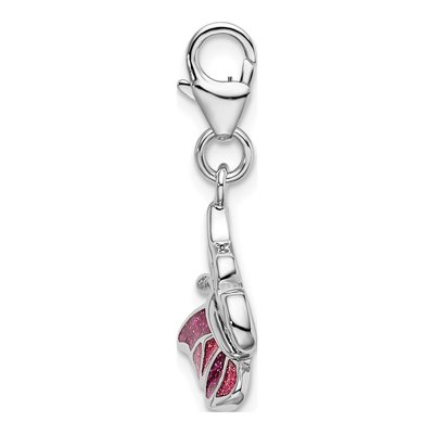Sterling Silver Enamel Butterfly Charm – view 3