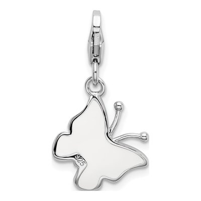 Sterling Silver Enamel Butterfly Charm – view 4