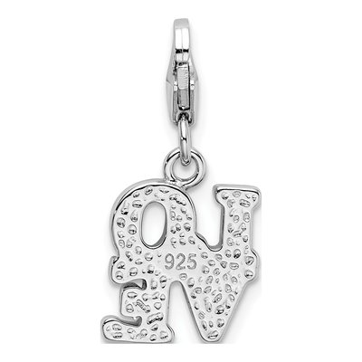Sterling Silver Red Enamel LOVE Charm – view 4