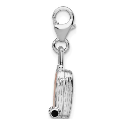 Sterling Silver Canadian Flag Suitcase Charm – view 3