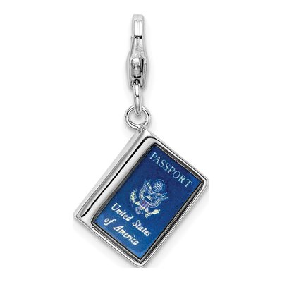 Sterling Silver Passport Charm