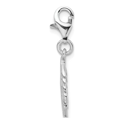 Sterling Silver 3-D Feather Charm – view 3