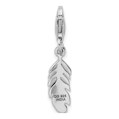 Sterling Silver 3-D Feather Charm – view 4