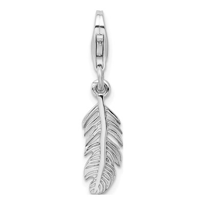 Sterling Silver 3-D Feather Charm