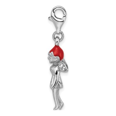 Sterling Silver CZ Fairy Charm – view 3