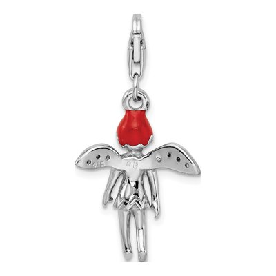 Sterling Silver CZ Fairy Charm – view 4