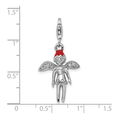 Sterling Silver CZ Fairy Charm – view 5