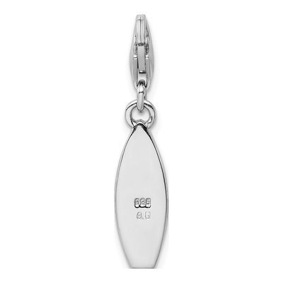 Sterling Silver Surf Board Charm – view 4