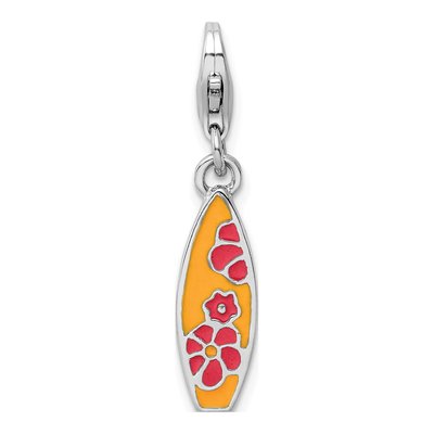 Sterling Silver Surf Board Charm