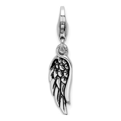 Sterling Silver 3-D Wing Charm – view 6
