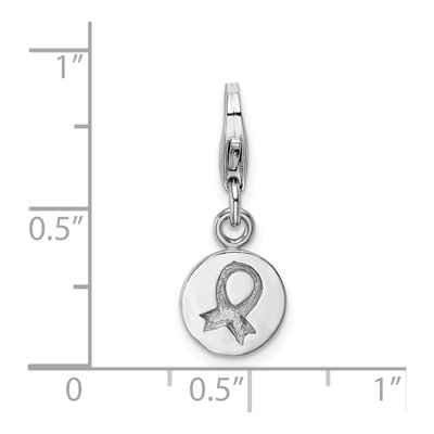 Sterling Silver Awareness Ribbon Charm – view 5