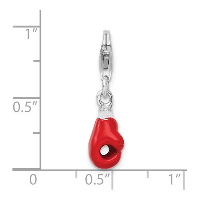 Sterling Silver 3-D Enameled Boxing Glove Charm – view 5