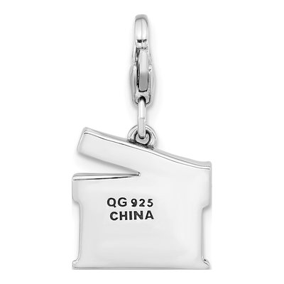 Sterling Silver Clapperboard Charm – view 5