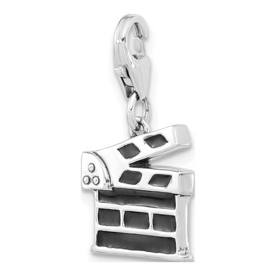 Sterling Silver Clapperboard Charm – view 6
