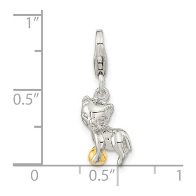 Gold-Plated Sterling Silver 3D Cat Charm – view 4