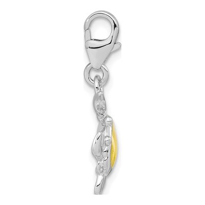 Sterling Silver Enameled Crab Charm – view 3