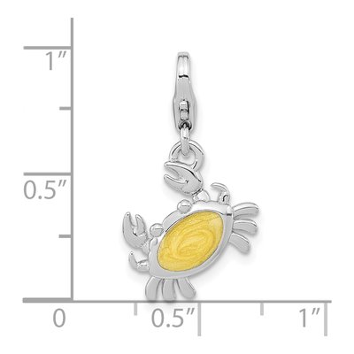 Sterling Silver Enameled Crab Charm – view 4