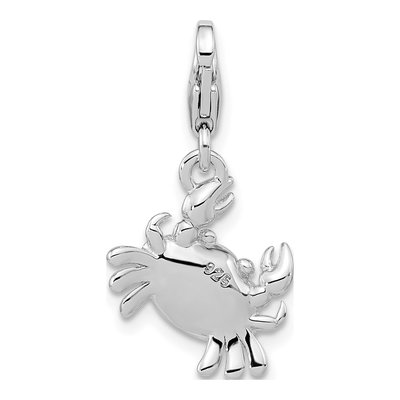 Sterling Silver Enameled Crab Charm – view 5