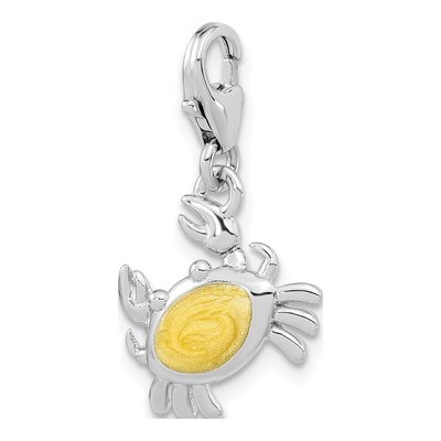 Sterling Silver Enameled Crab Charm – view 6