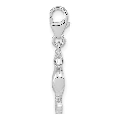 Sterling Silver 3D Seahorse Charm – view 3