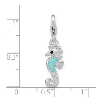 Sterling Silver 3D Seahorse Charm – view 4