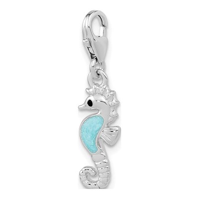Sterling Silver 3D Seahorse Charm – view 6