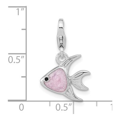 Sterling Silver Angel Fish Charm – view 4