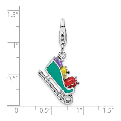 Sterling Silver Enameled Sled Charm – view 4