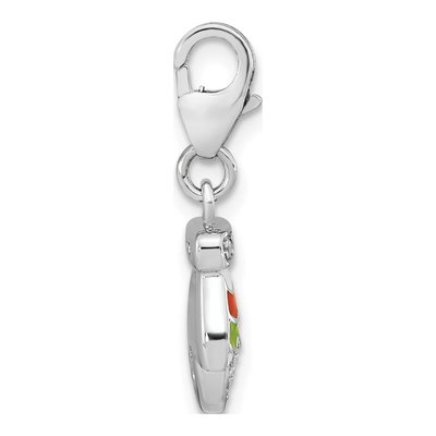 Sterling Silver CZ Mitten Charm – view 3