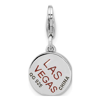 Sterling Silver Las Vegas Roulette Charm – view 5
