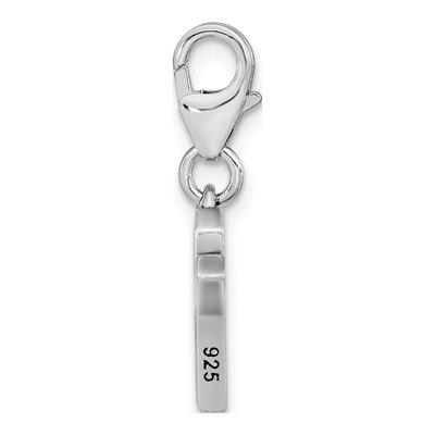 Sterling Silver CZ 'yes' Charm – view 3