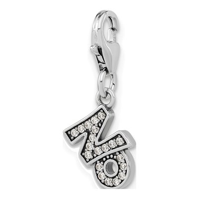 Sterling Silver CZ Fancy Charm – view 6