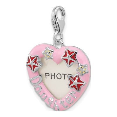 Sterling Silver Daughter Photo Frame Charm – view 5