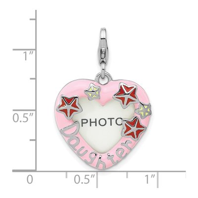 Sterling Silver Daughter Photo Frame Charm – view 6