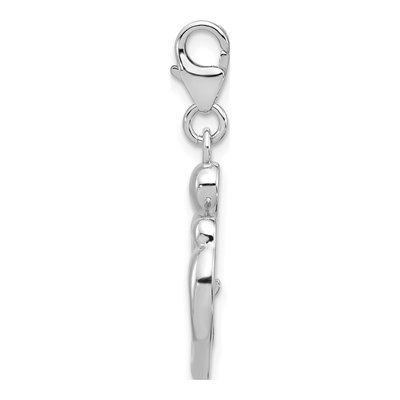 Sterling Silver Mother Baby Heart Charm – view 3